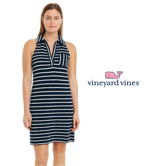 Vineyard Vines Other - NEW Vineyard Vines Terry Towel Women's Navy Striped Dress